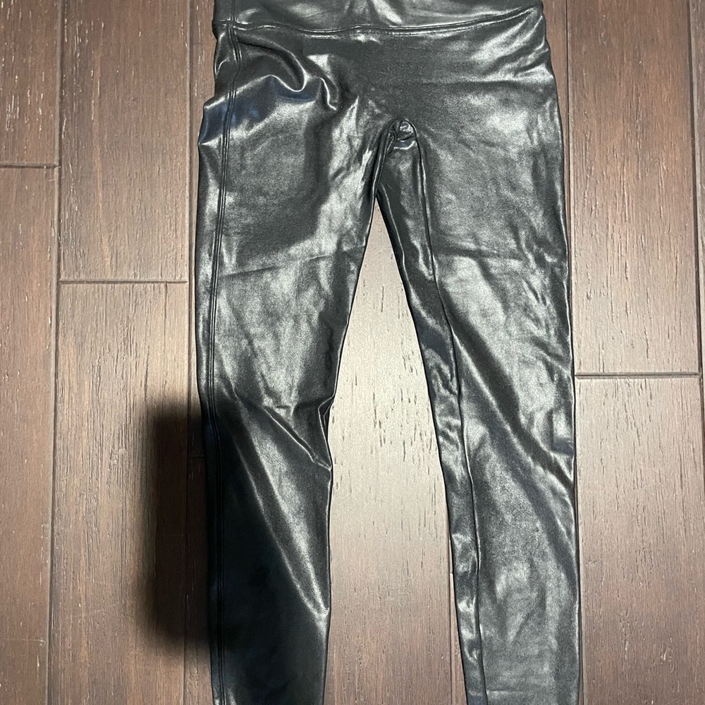 SPANX Shiny Black Leggings